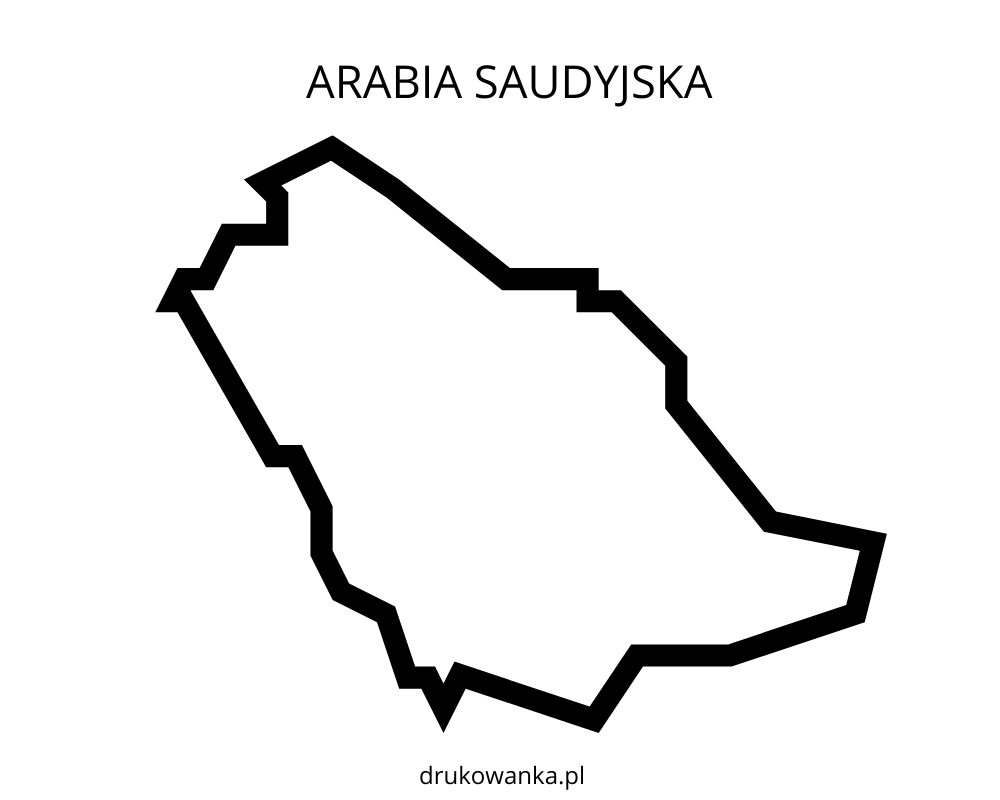 Kolorowanka Arabia Saudyjska Mapa Do Druku I Online