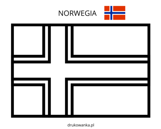 Kolorowanka Flaga Norwegii Do Druku I Online