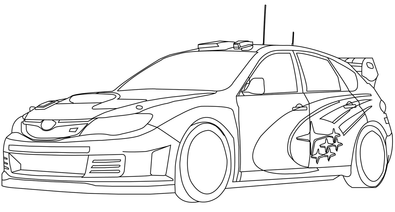 Subaru Wrx Sti Coloring Pages Sketch Coloring Page