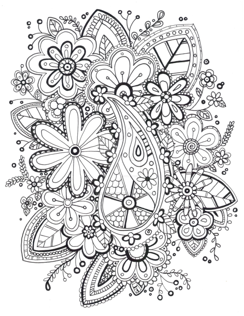 Kolorowanka Kwiaty W Lato Dla Doros Ych Zentangle Do Druku I Online