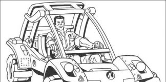 Action-Man-Malbuch mit Auto