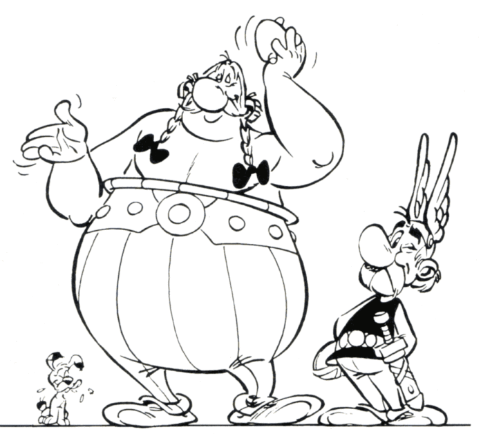 asterix ja obelix värityskirja