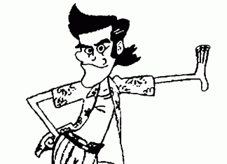 Malebog fra tegnefilmen Ace Ventura