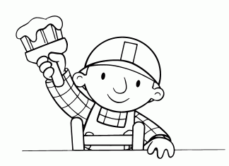 bob the builder and the bulldozer - coloring pages printable and online