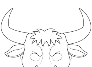 imagem da cabeça do touro para impressão