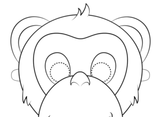 Małpa obrazek do drukowania