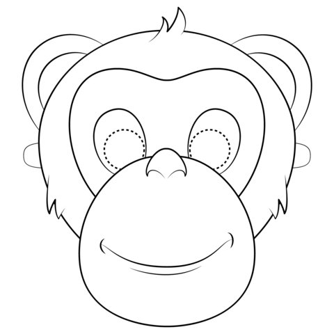 Imagen imprimible de un mono