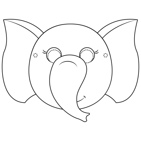 dessin d'éléphant à colorier