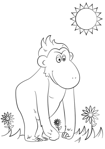 little monkey printable picture