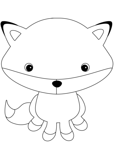 cute fox printable picture