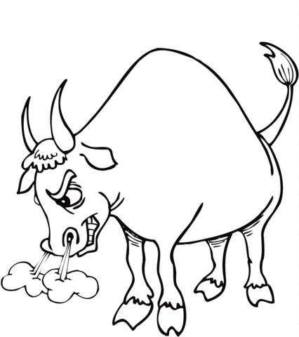 immagine di toro incazzato per la stampa