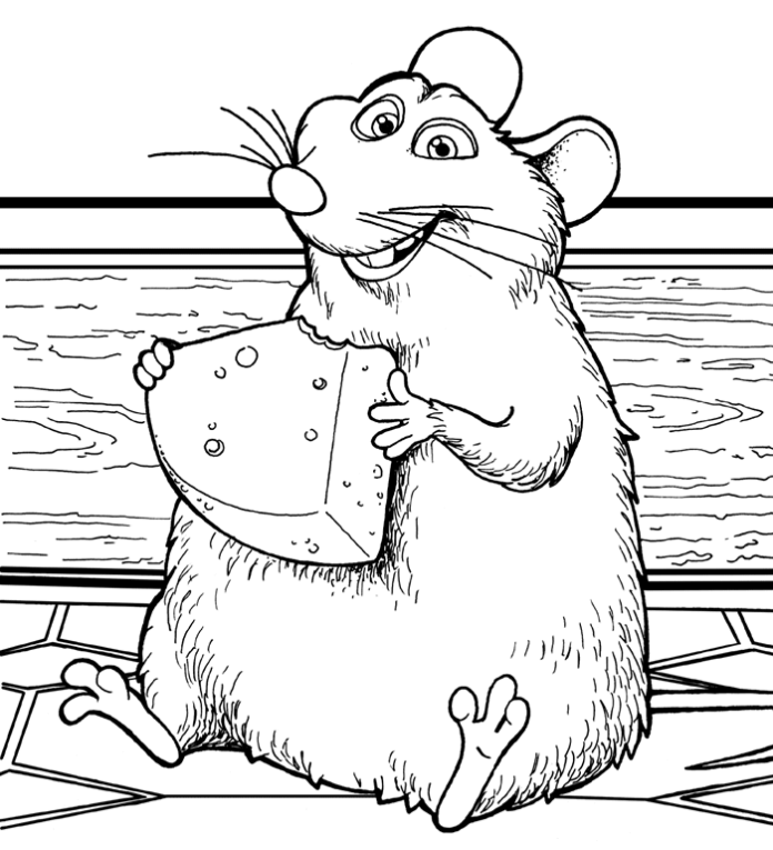 Ratatouille a sýr obrázek k vytištění
