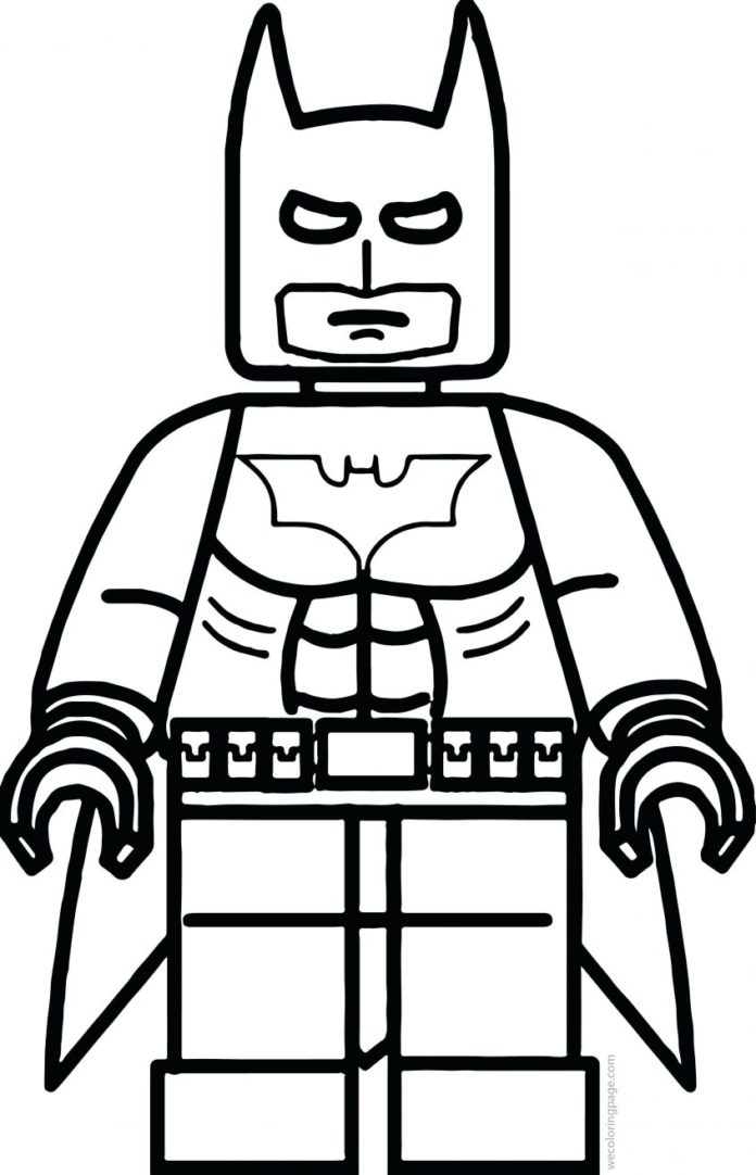 Libro para colorear de Batman con bloques de lego - humano para imprimir y  en línea