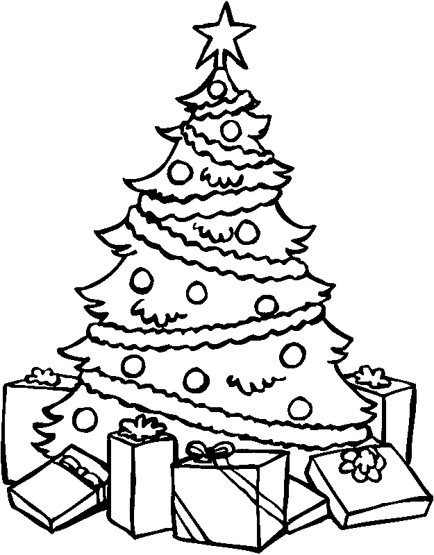 Immagine stampabile dell'albero di Natale