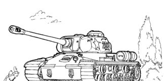 vojnový tank obrázok na vytlačenie