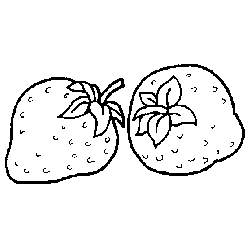 zwei Erdbeeren zum Ausdrucken