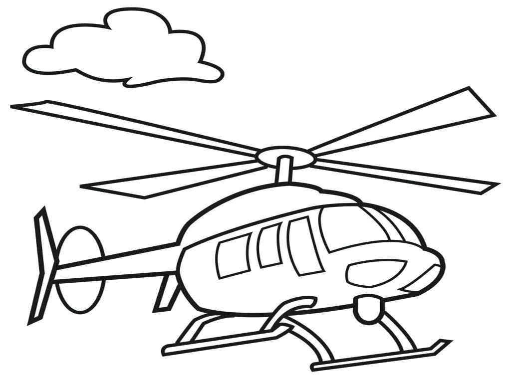 Police Helicopter Coloring Book Printable and Online