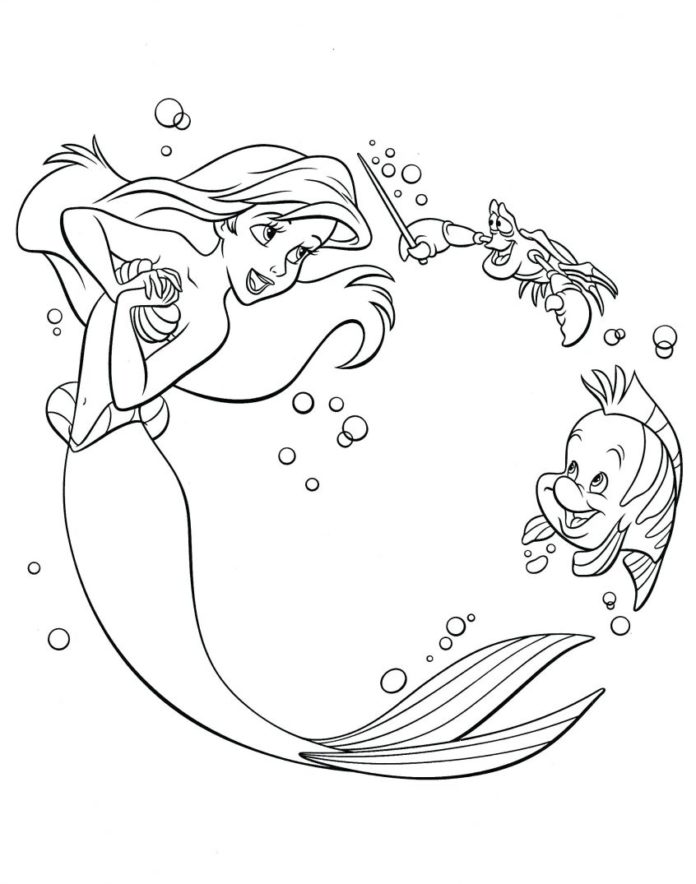 fairy and mermaid coloring pages