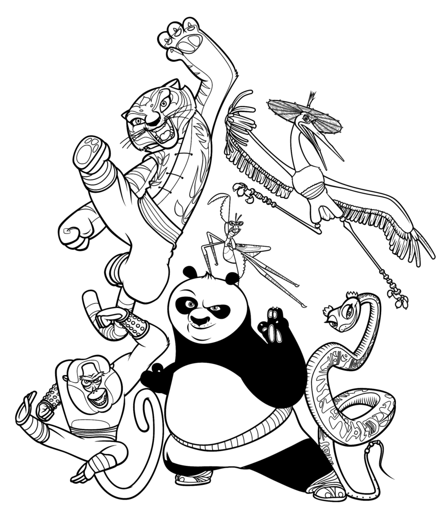 kung fu panda 2 color pages