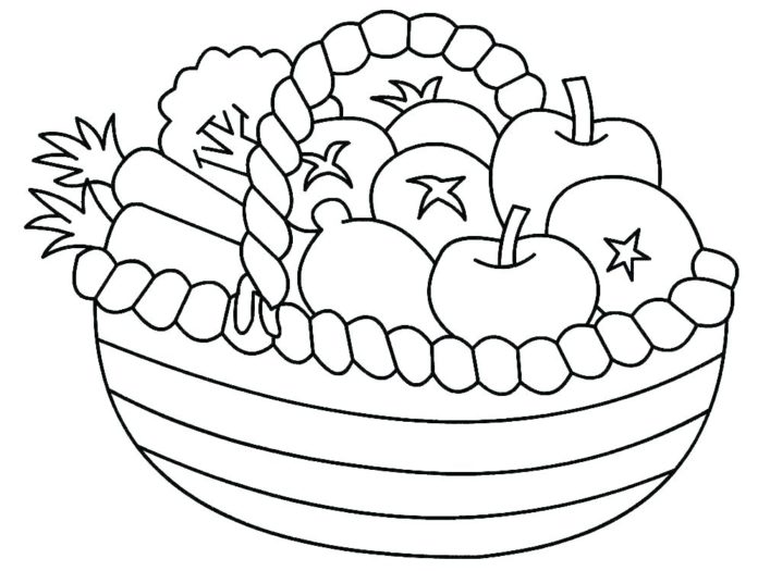 basket of vegetables picture to print