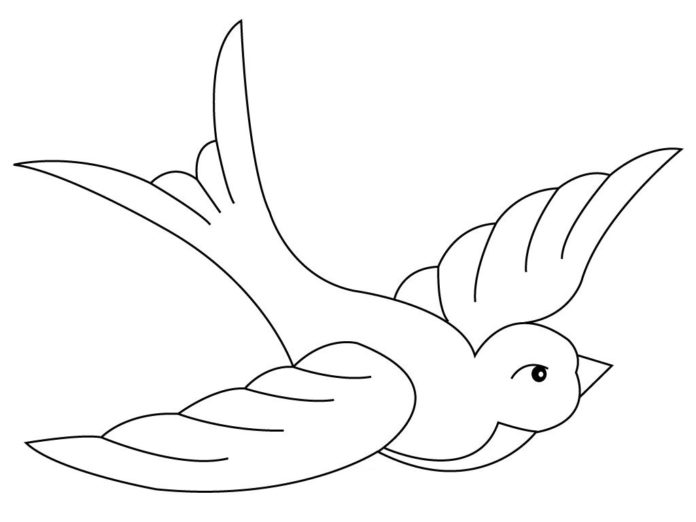 飛翔する燕の印刷用画像