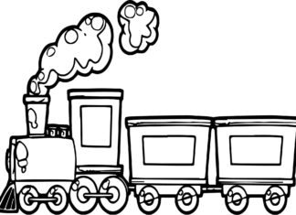 obrázok lokomotívy na tlač
