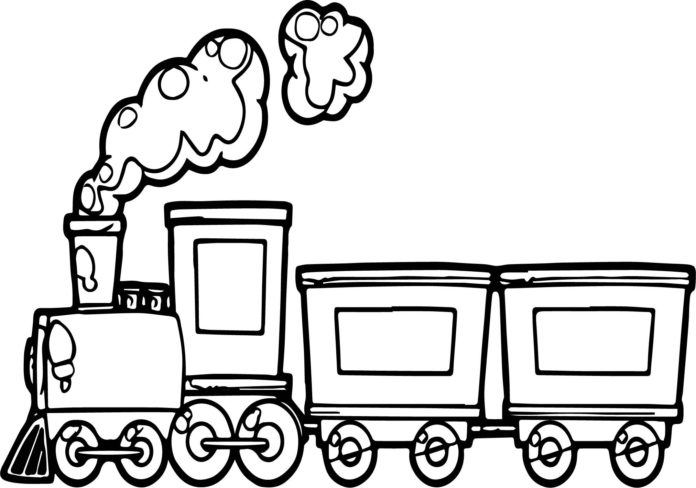 obrázok lokomotívy na tlač