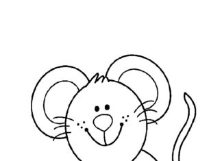 image imprimable de la souris