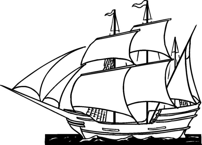 image imprimable de bateau pirate