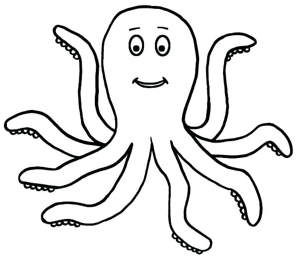 obrázek chobotnice k vytisknutí