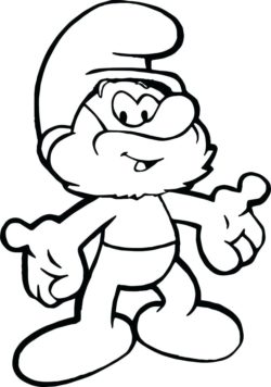 papa smurf coloring page in black and white the smurfs