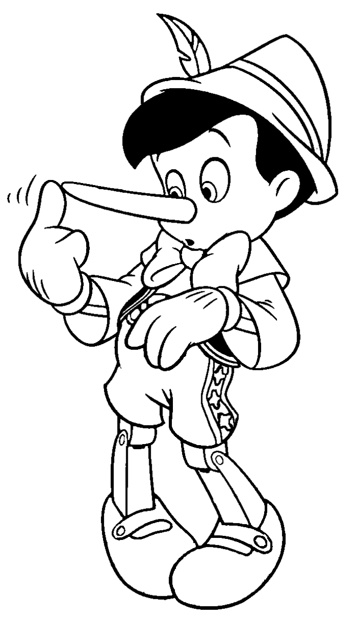 Pinocchio obrázok na vytlačenie