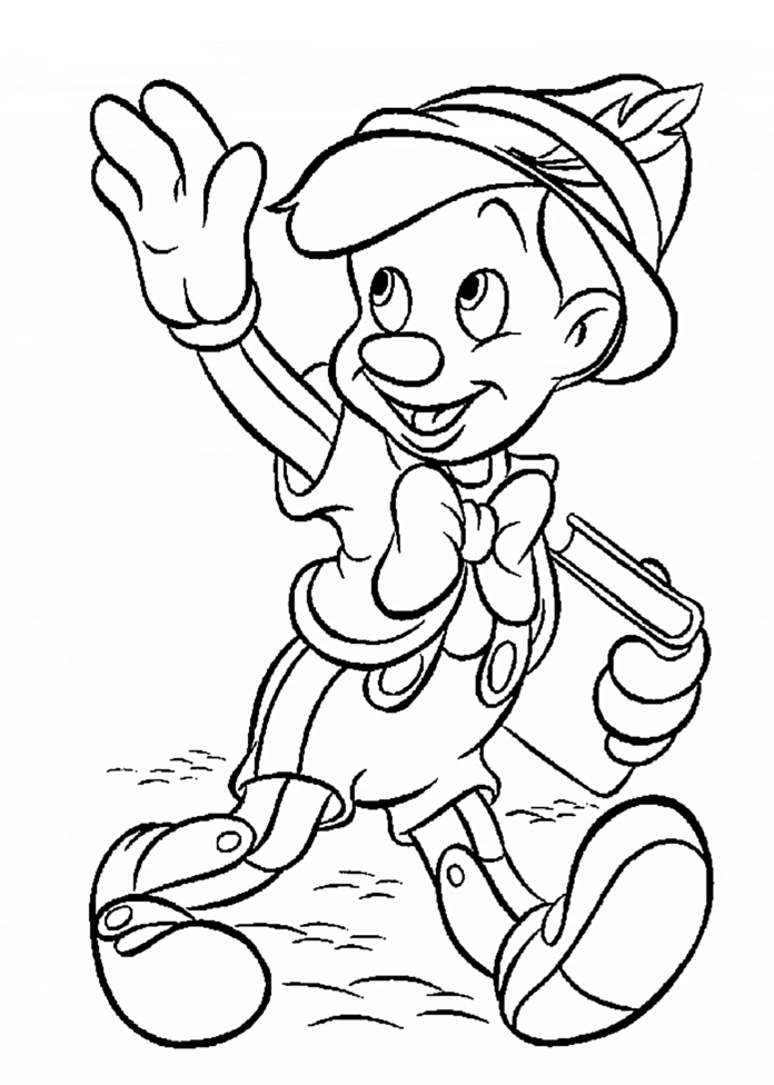 Pinocchio obrázok na vytlačenie