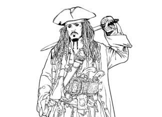 pirata da foto imprimível do caribe