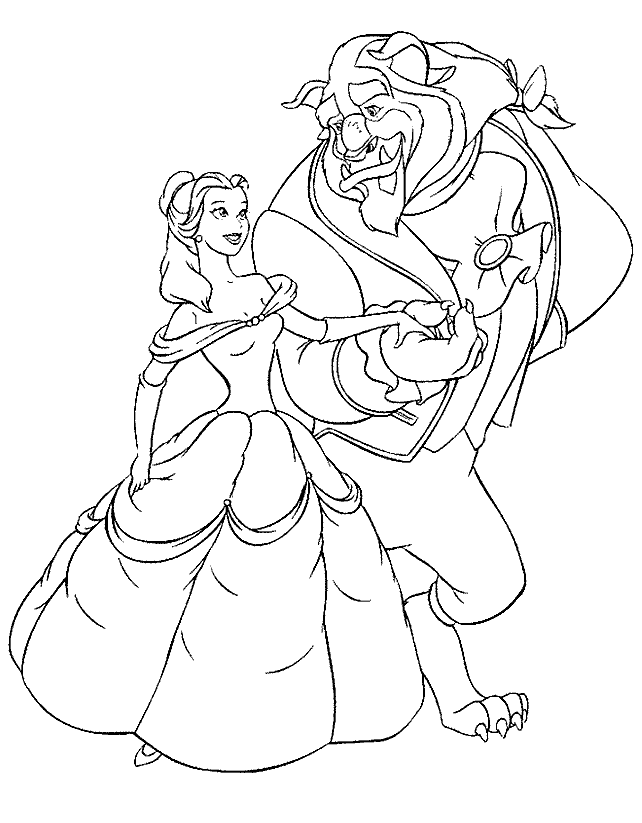 beauty and the beast printable picture
