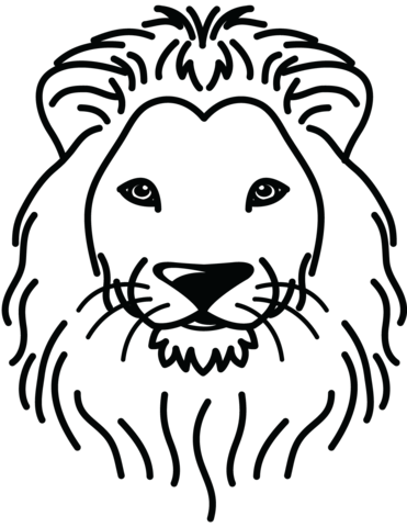 imagen imprimible del retrato de un león