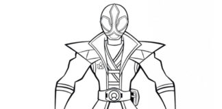 Power Rangers bojovník obrázok na vytlačenie