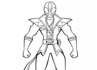 Power Rangers bojovník k vytištění obrázek