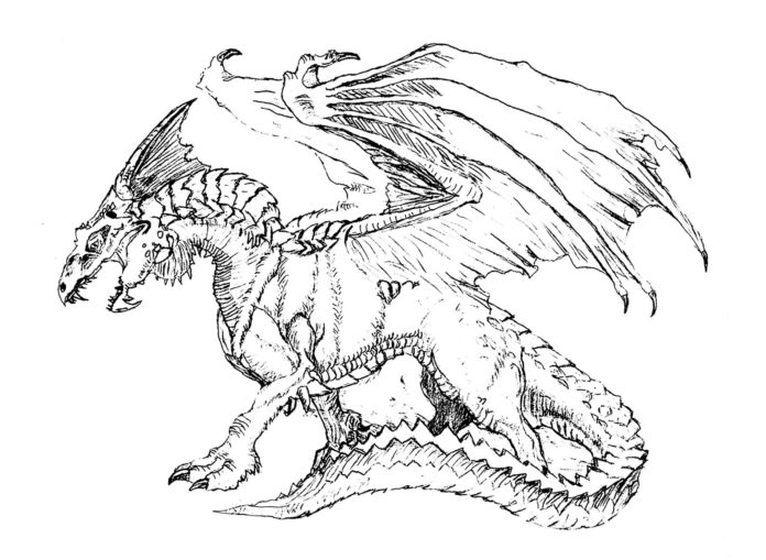imagen imprimible de un dragón
