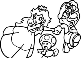 Rodina Mario obrázok na vytlačenie