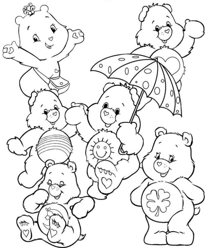 imagen imprimible de la familia del oso de peluche