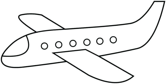 samolot pasażerski obrazek do drukowania