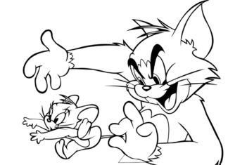 obrázok Toma a Jerryho na vytlačenie