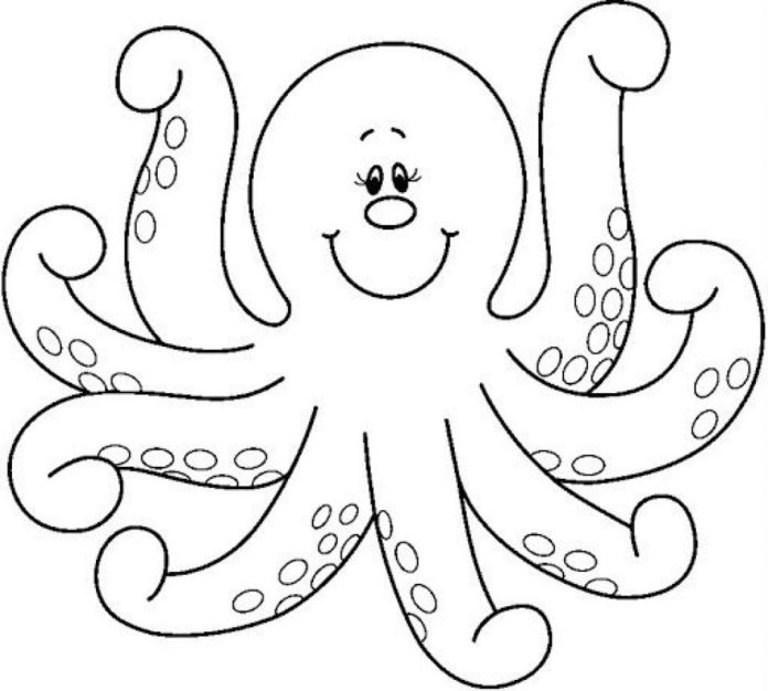 happy octopus printable picture