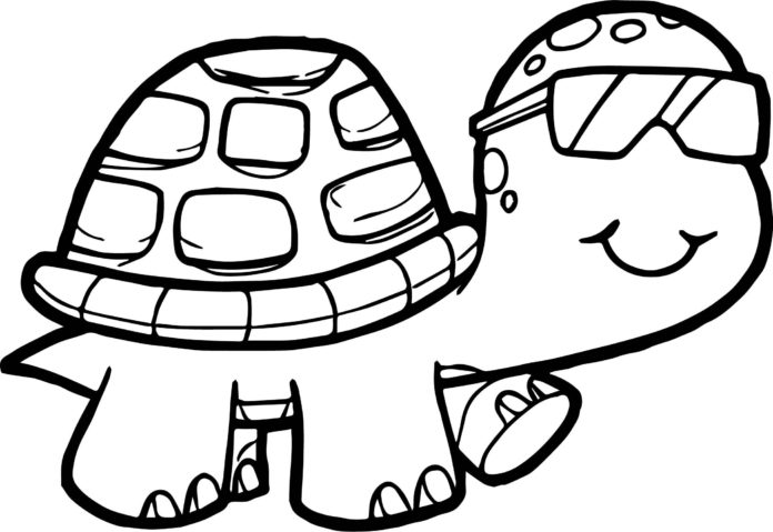 żółwik obrazek do drkukowania