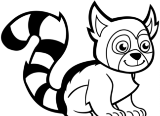 zabawny lemur obrazek do drukowania