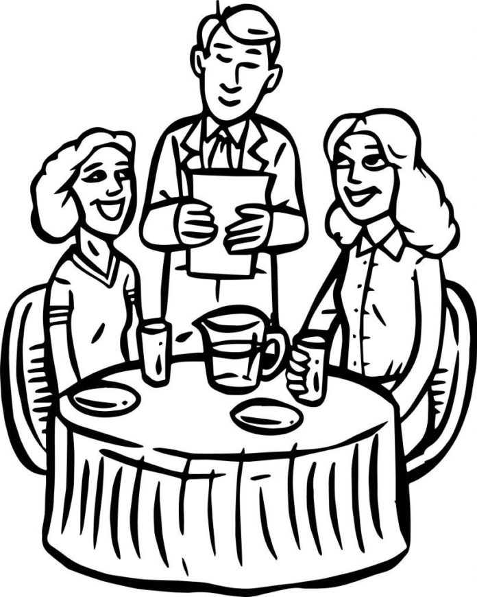 Coloring Pages For Kids Restaurant