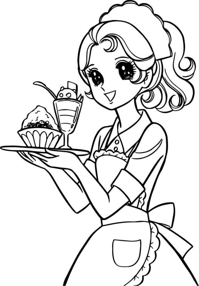 waitress printable picture