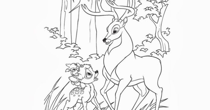 Bambi metsäkauris tulostettava kuva