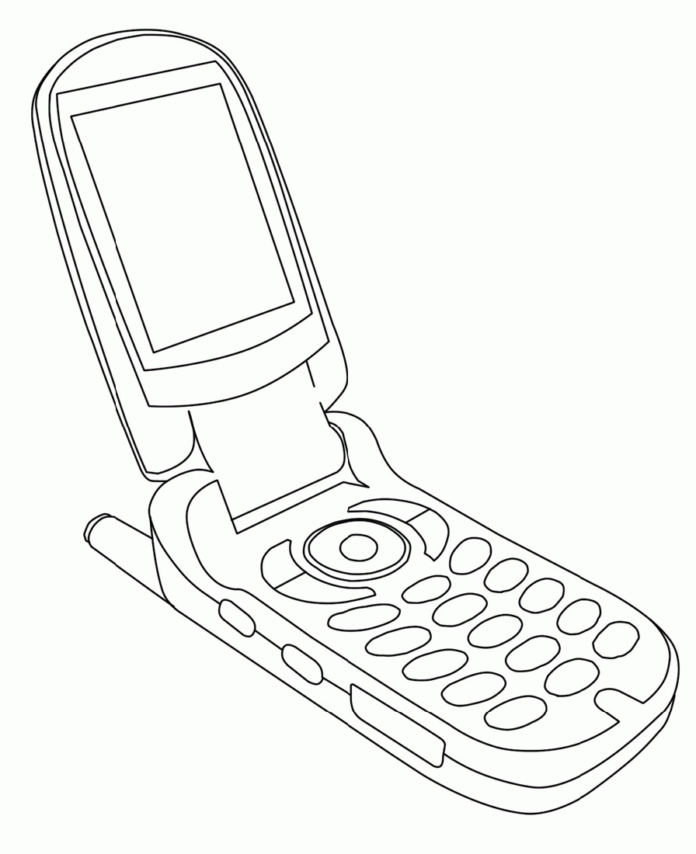 smart phone coloring page